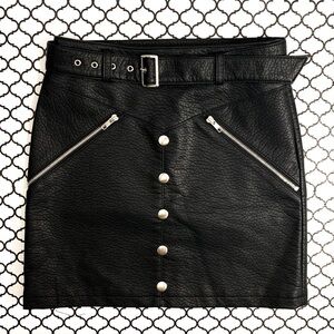 Asos Edgy faux leather mini skirt